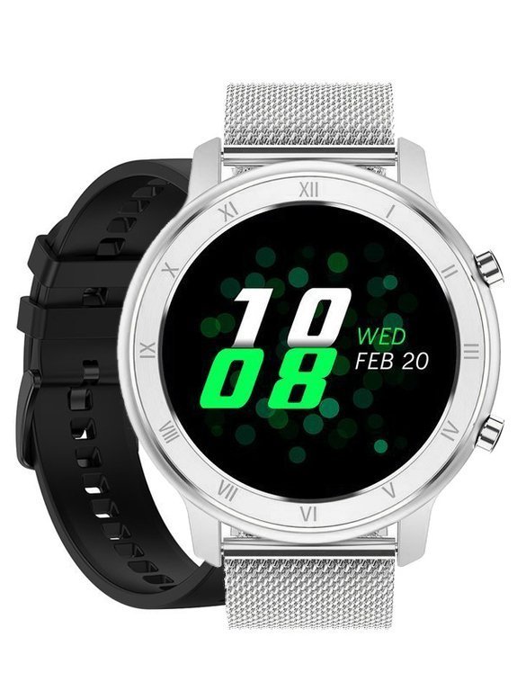 Unisex náramok Smartwatch Pacific 17-3 – strieborný + extra remienok (sy010c)