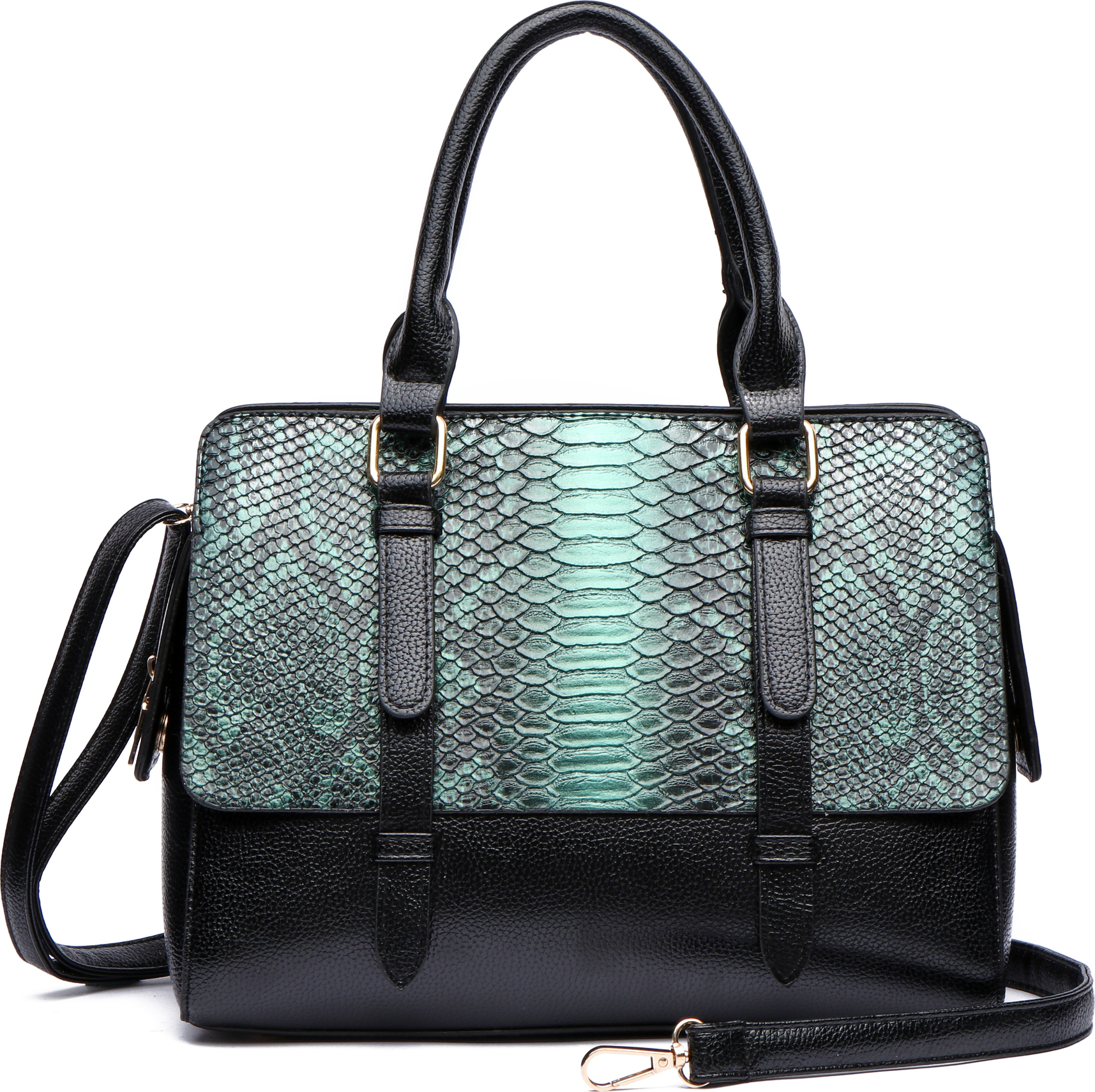 Umhängetasche Keola mit schimmerndem geprägtem Material von collezione alessandro