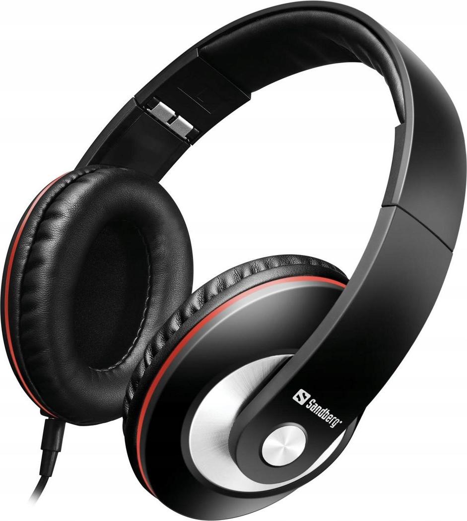 SANDBERG Play n Go Headset Black mit Mikrofon und Lautstaerkeregler Adapter fuer PC Mobil Tablet inkludiert 125-86