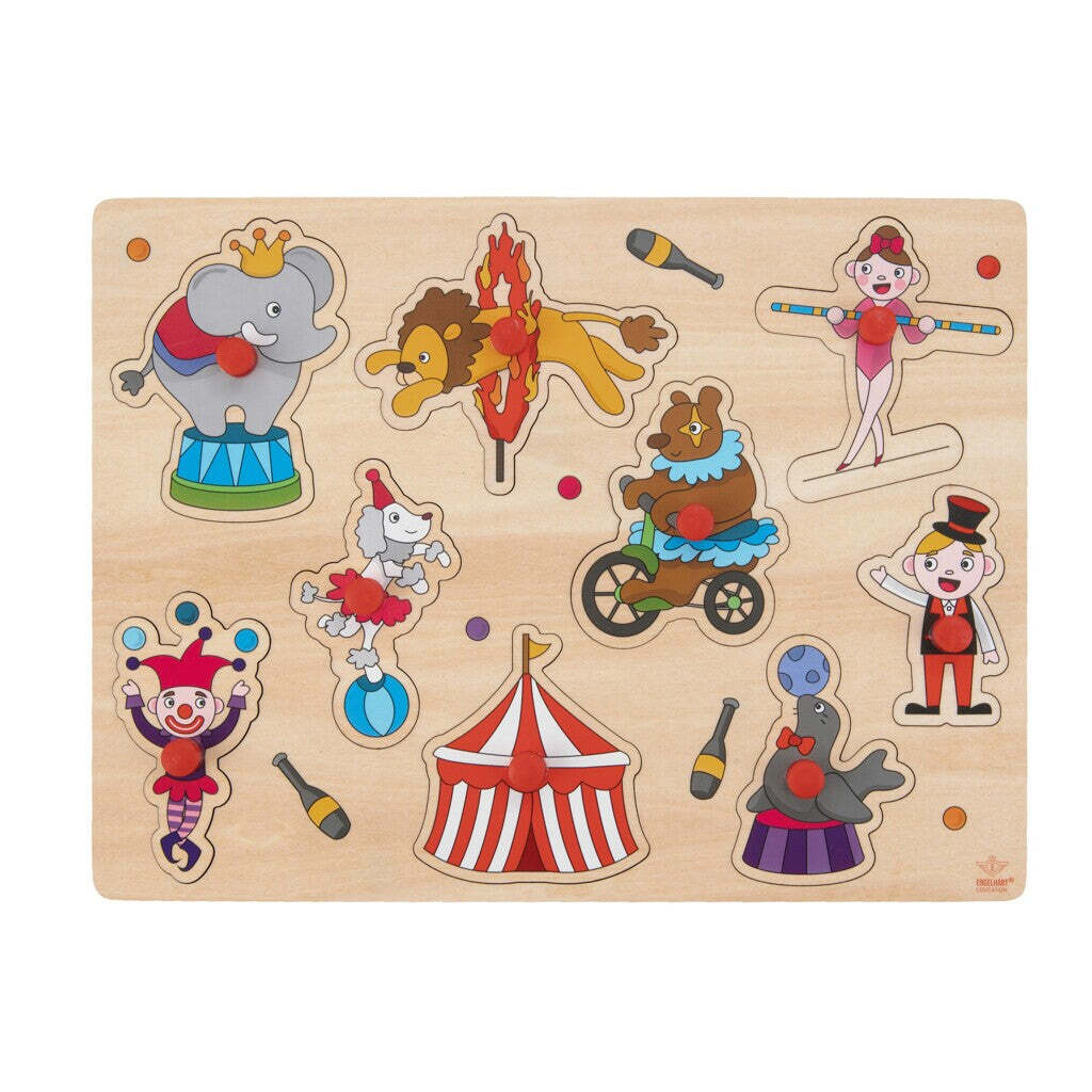 Engelhardt Engelhart Holzknöpfe Puzzle Zirkus 9 Teile 2006476