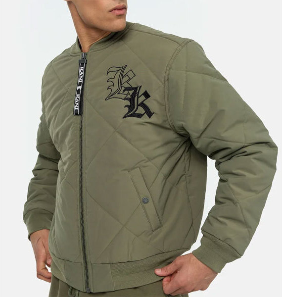Jacke Jacket Karl Kani OG Quilted Zip Jacket dark military green, Größe: M dk-48949-4