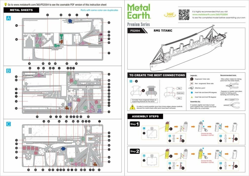 METAL EARTH 3D Puzzle Premium Serie: Titanic 365870