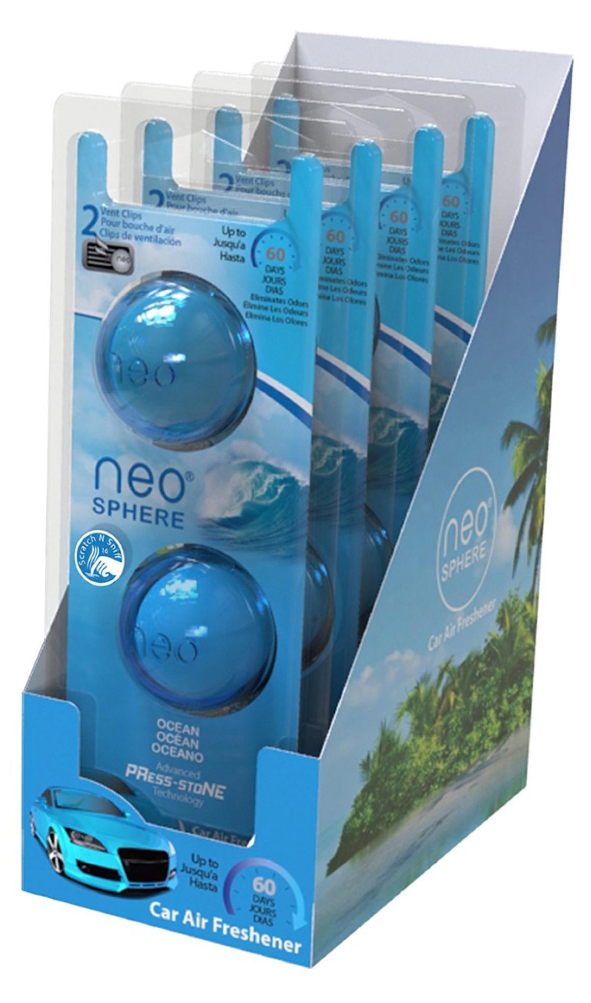Neo sphere Neo-Sphere – Lufterfrischer für das Auto – 4er-Pack – Ocean NEO002