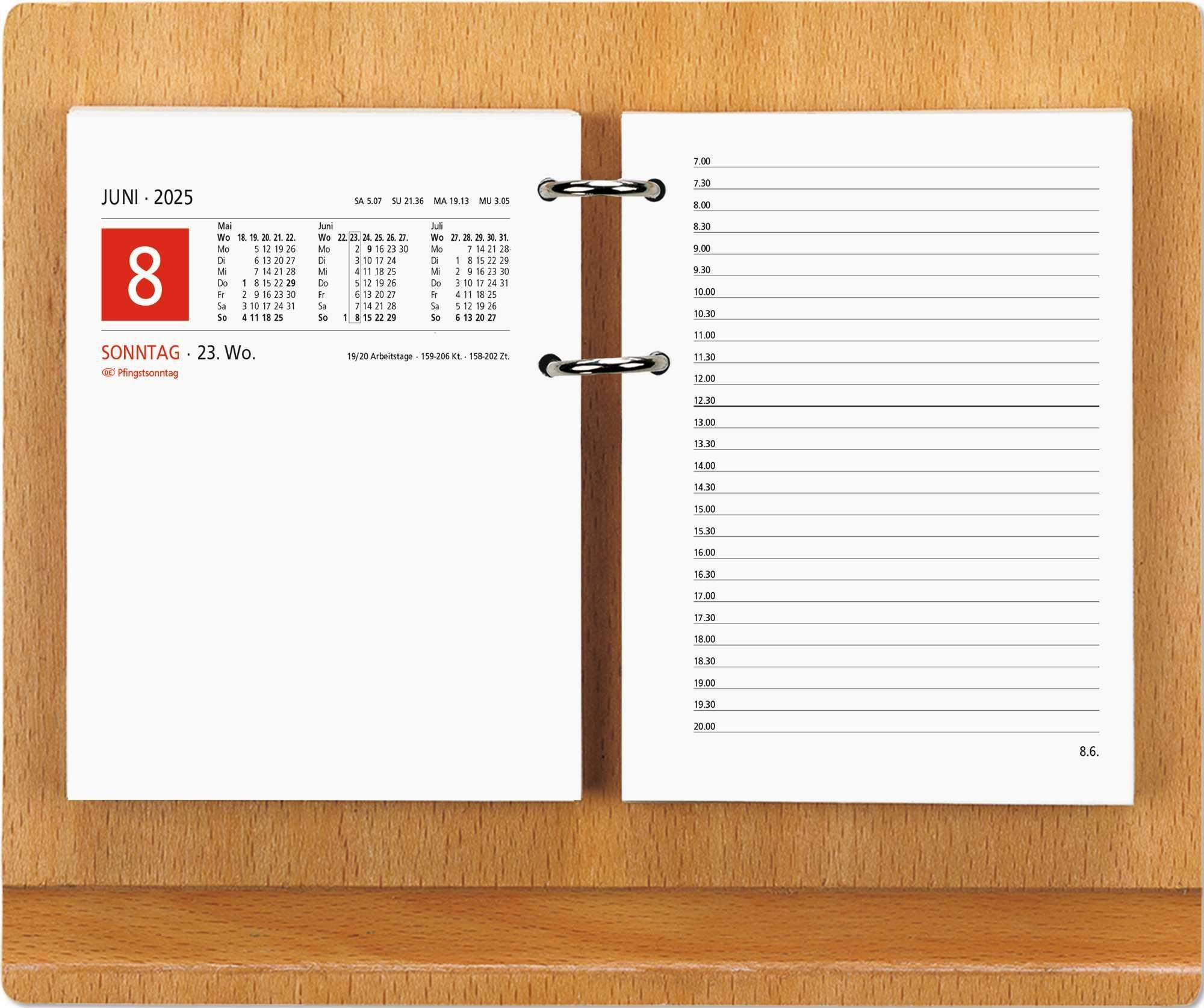 Zettler 660914 Stojan na kalendáre bez bloku - 24 x 18,5 cm, svetlý buk