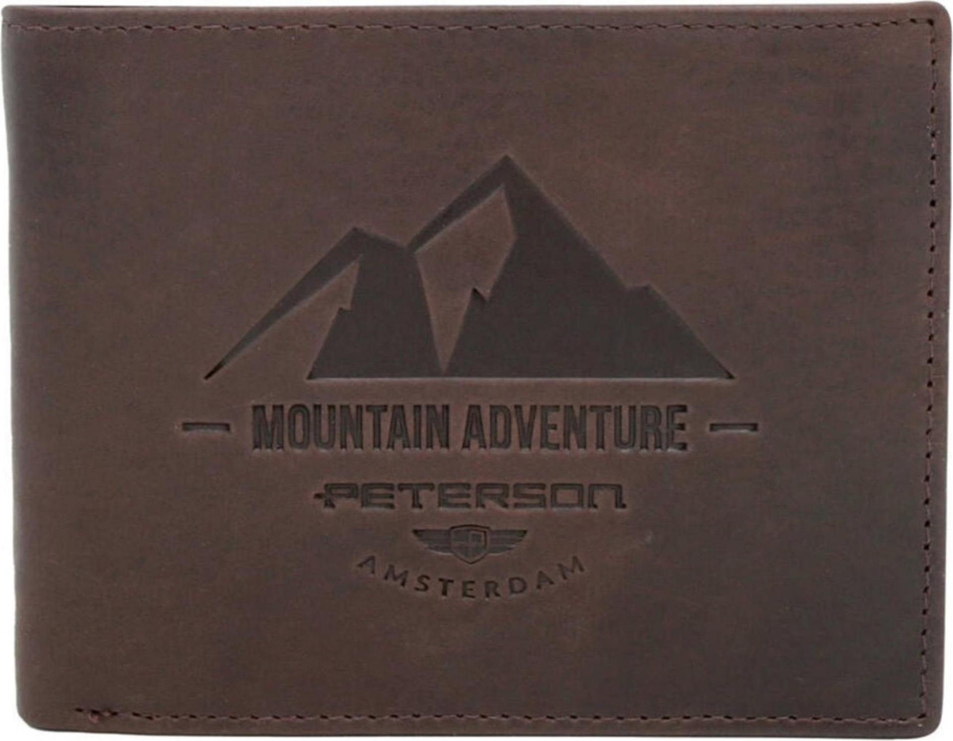 Große Herren-Geldbörse aus Leder mit dekorativer Prägung - Peterson greg50247