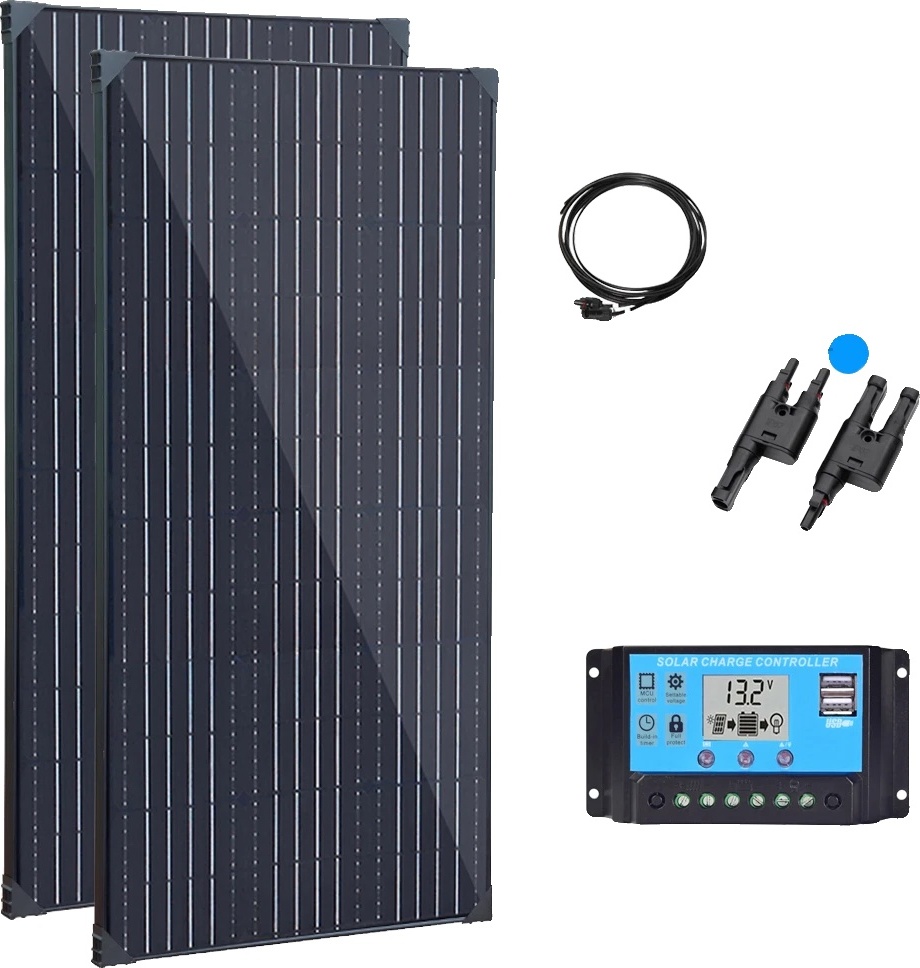 OEM Solaranlagensystem, 300W Leistung, hohe Effizienz 23%, langlebiger Aluminiumrahmen, 300-W-Kit-a 2442