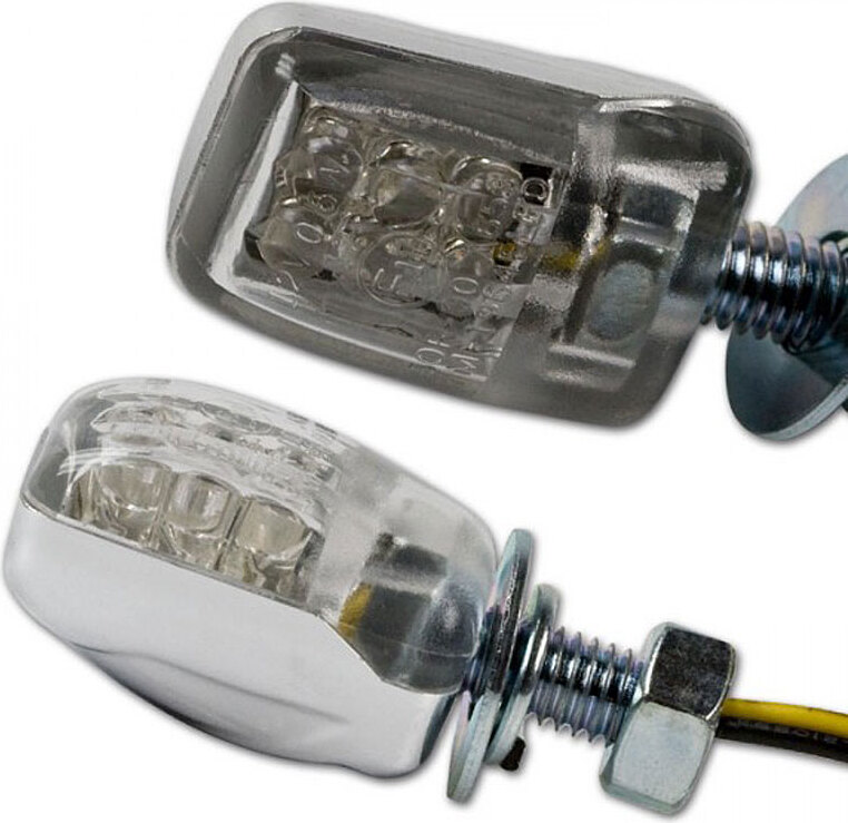 4U-Onlinehandel LED-Blinker Nano chrom klar M6 Paar 2.018.111