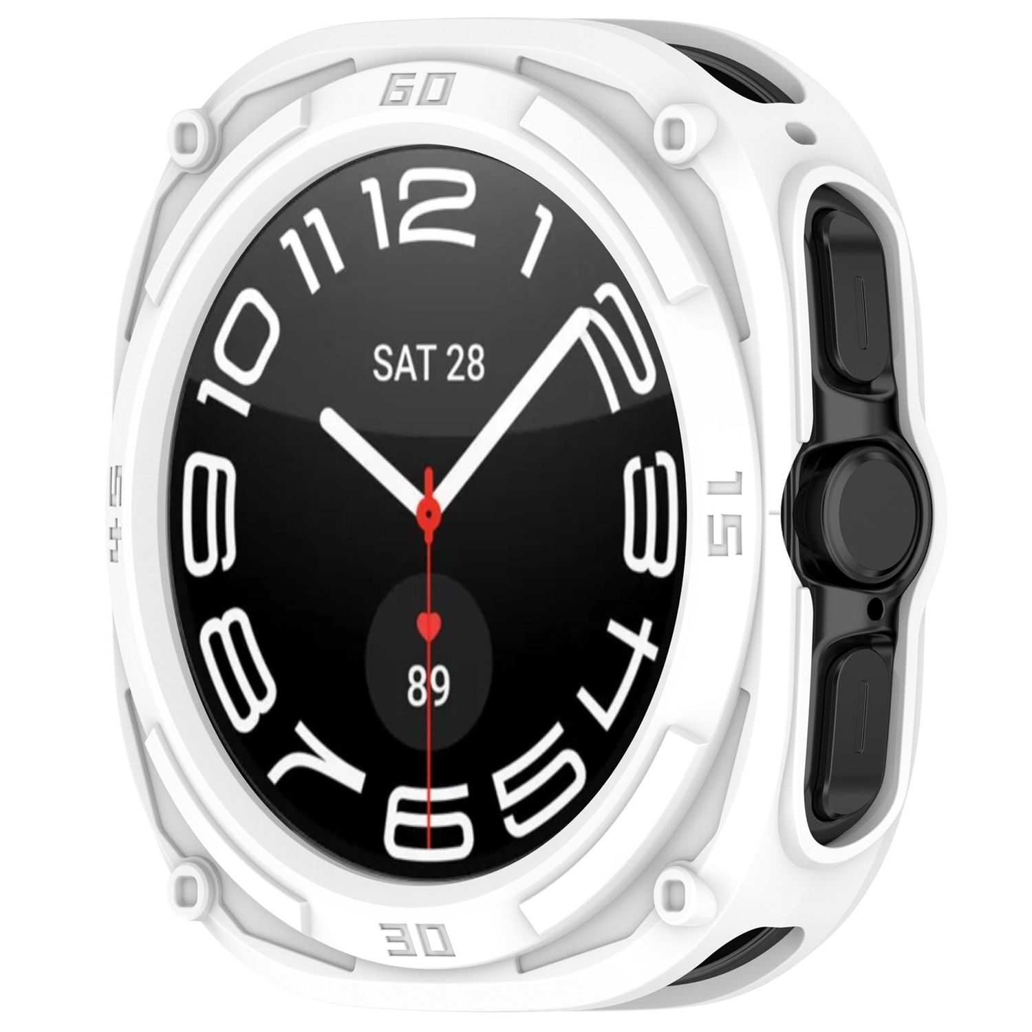 Pre Samsung Galaxy Watch Ultra 47mm pancierované puzdro TPU White