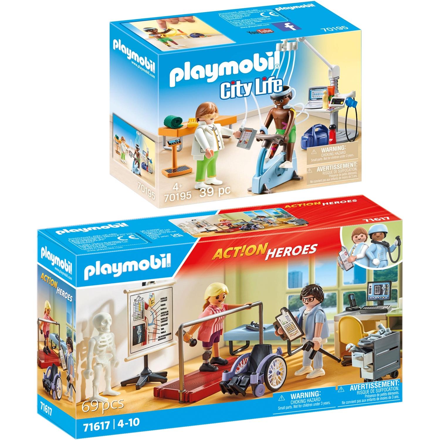 PLAYMOBIL 70195-71617 2er-Set Physiotherapeut + Orthopädie