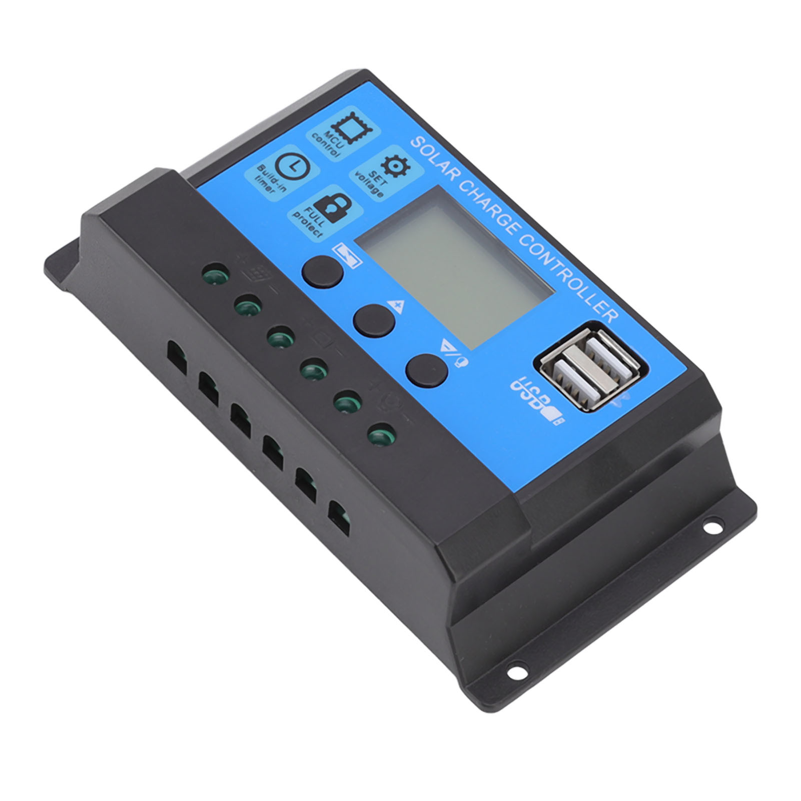 Solárny regulátor nabíjania, solárny regulátor, regulátor nabíjania solárnych panelov, solárny regulátor s dvojitým USB, solárny regulátor s LCD displejom, LCD solárny regulátor