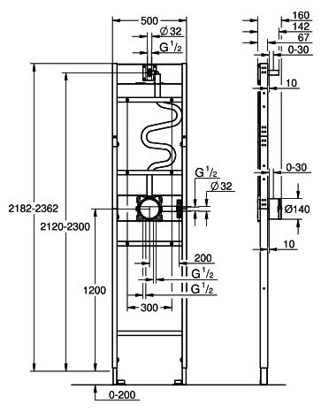 GROHE Rapido Duschrahmen für MONO Brausen mit einer Handbrause