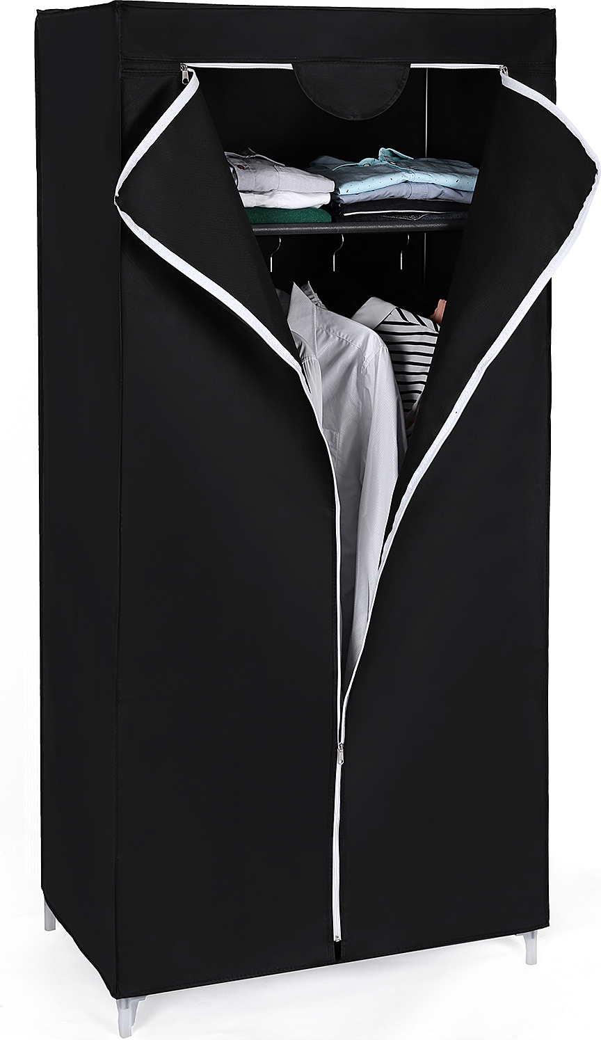 SONGMICS Kleiderschrank Stoffschrank mit Kleiderstange RYG83H