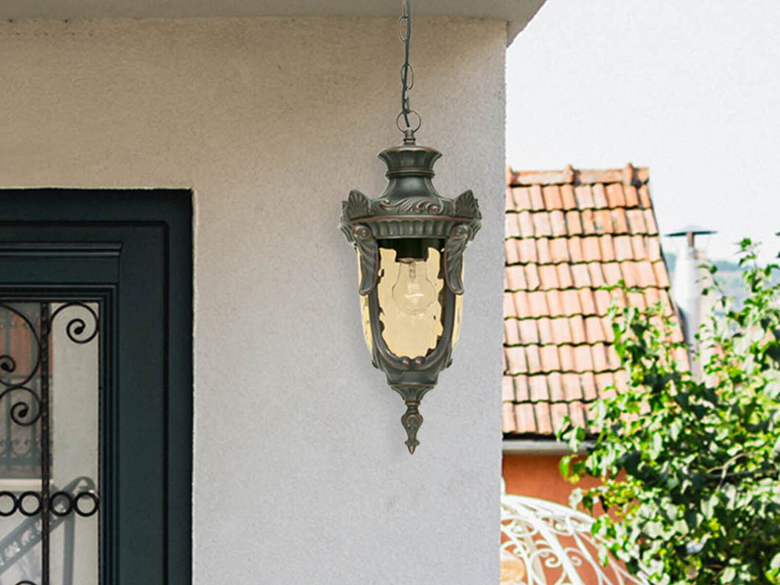Meine Wunschleuchte Außendeckenleuchten & Pendelleuchten Outdoor, Balkon Beleuchtung Terrassenlampe PH8-LM-OB
