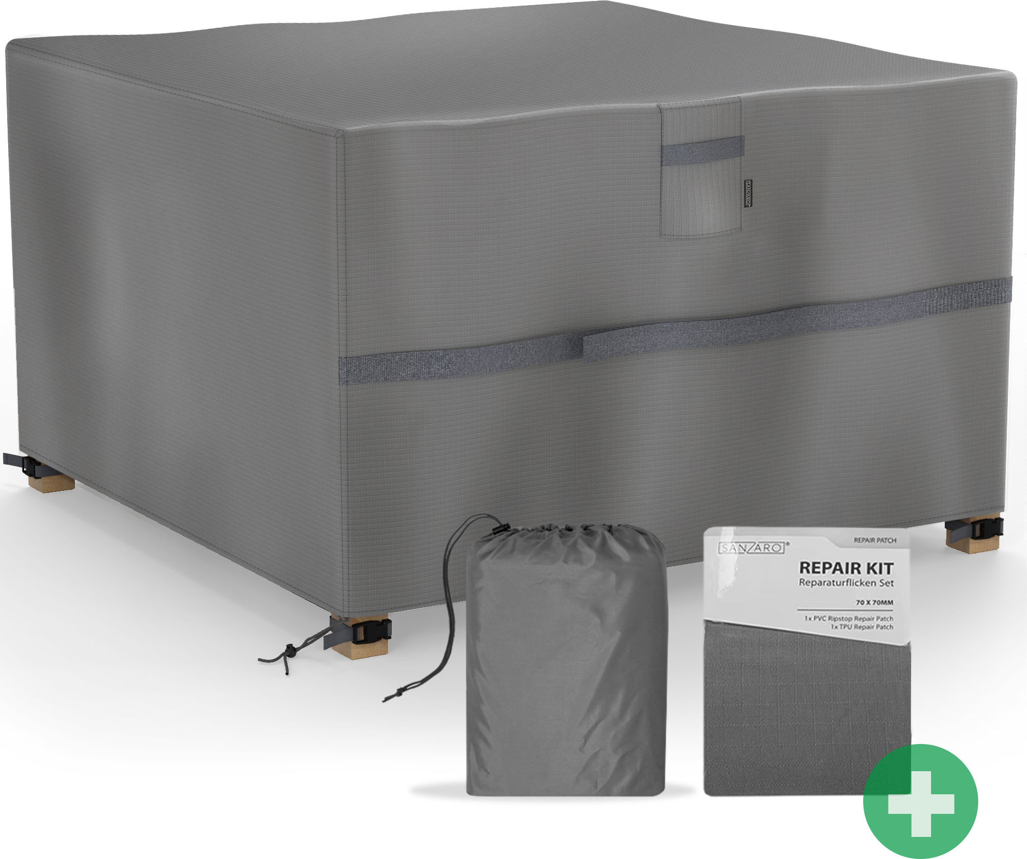 HNYDM Gartenmöbel Abdeckung 600D Oxford - Wasserdichte Winterhülle 180x90x75cm Mit UV-Schutz