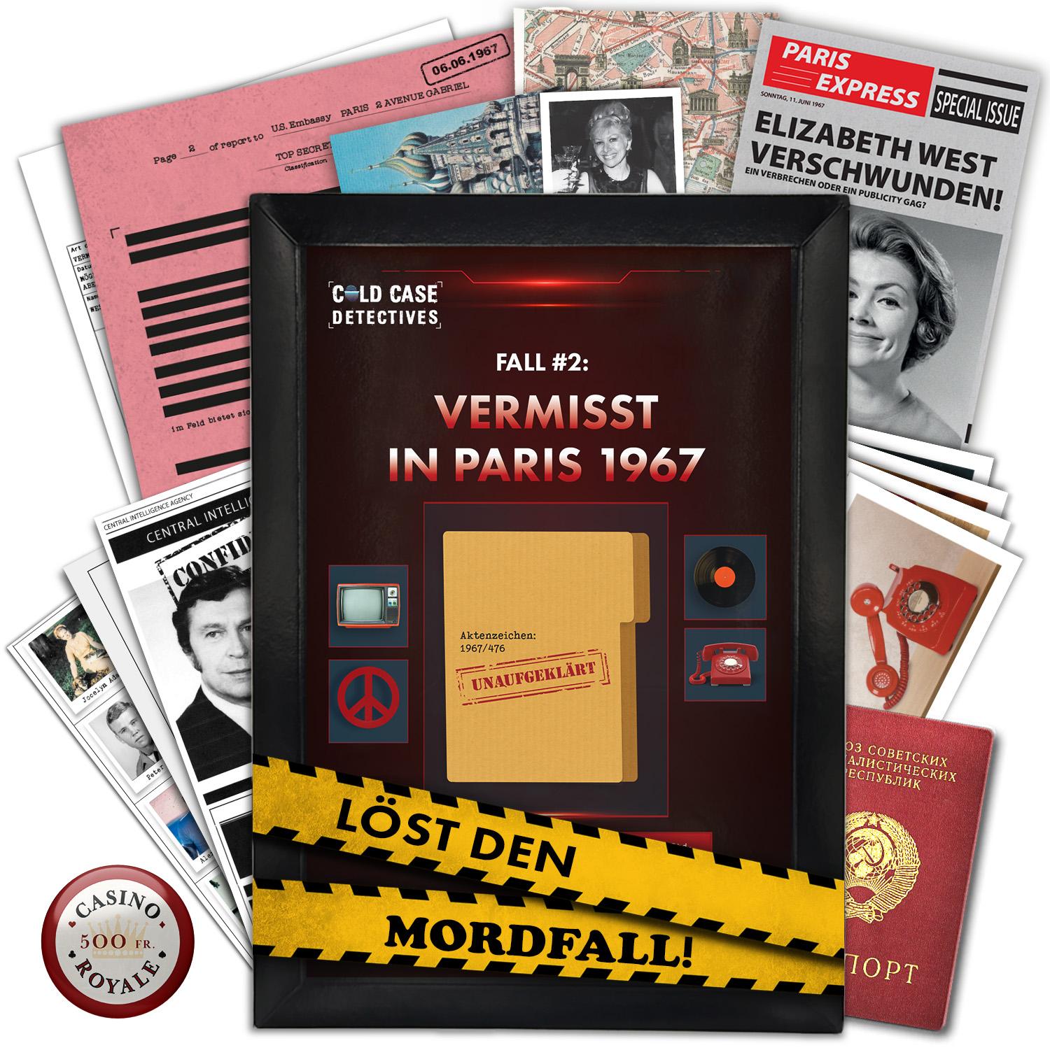 X-SCAPE Cold Case Krimispiel Paris 1967 – Ermittler Spiel Detektive