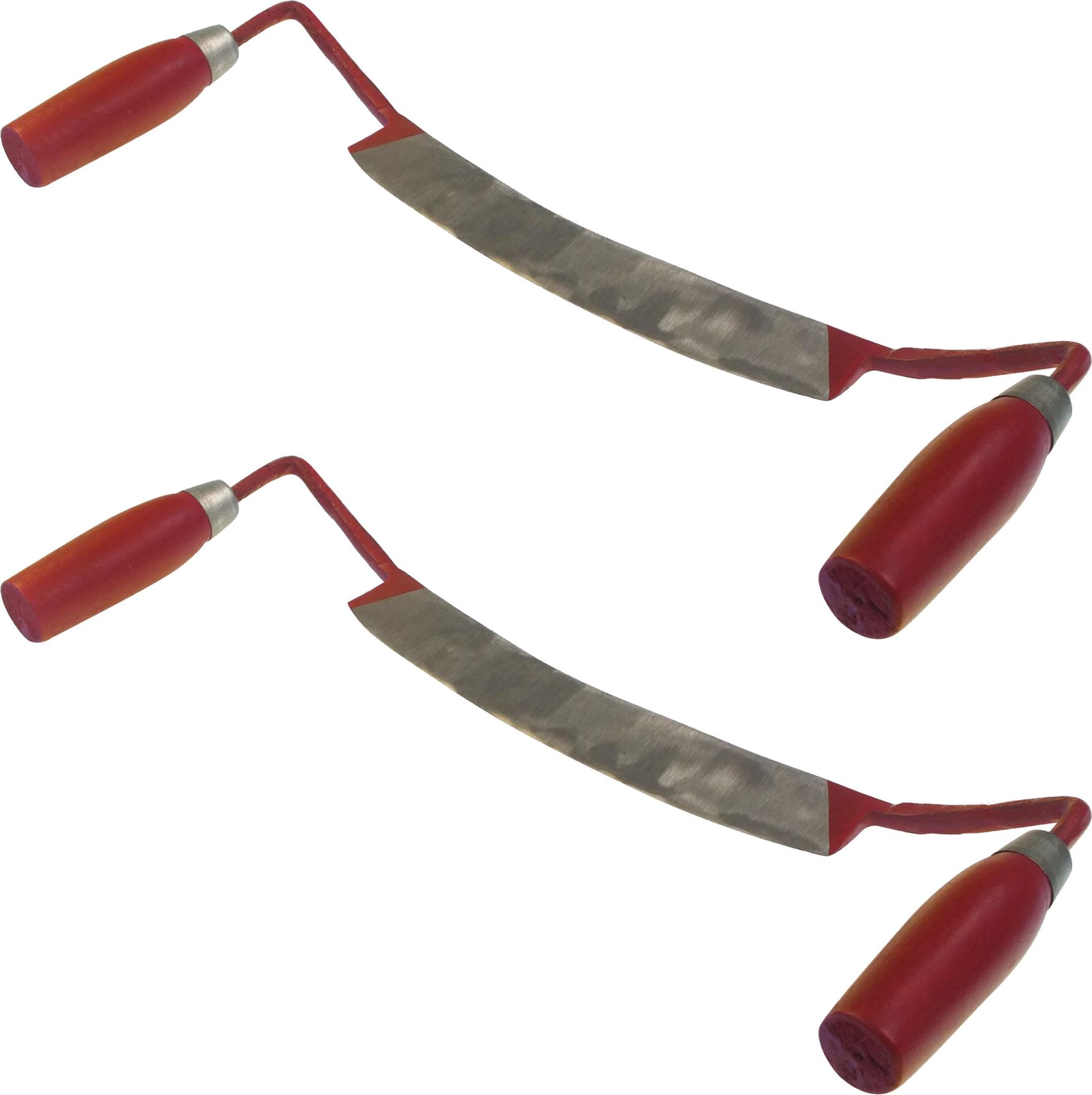 BauSupermarkt24 2 TLG Zugemesser gebogen Zugmesser Schaber Rindenschäler Entrinder 103-101-SET1004