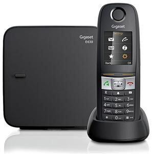 Gigaset E630 Schwarz DECT Telefon - 1.8" Display, 200 Telefonbuch, 300m Reichweite, 6 Hörer S30852-H2503-K101