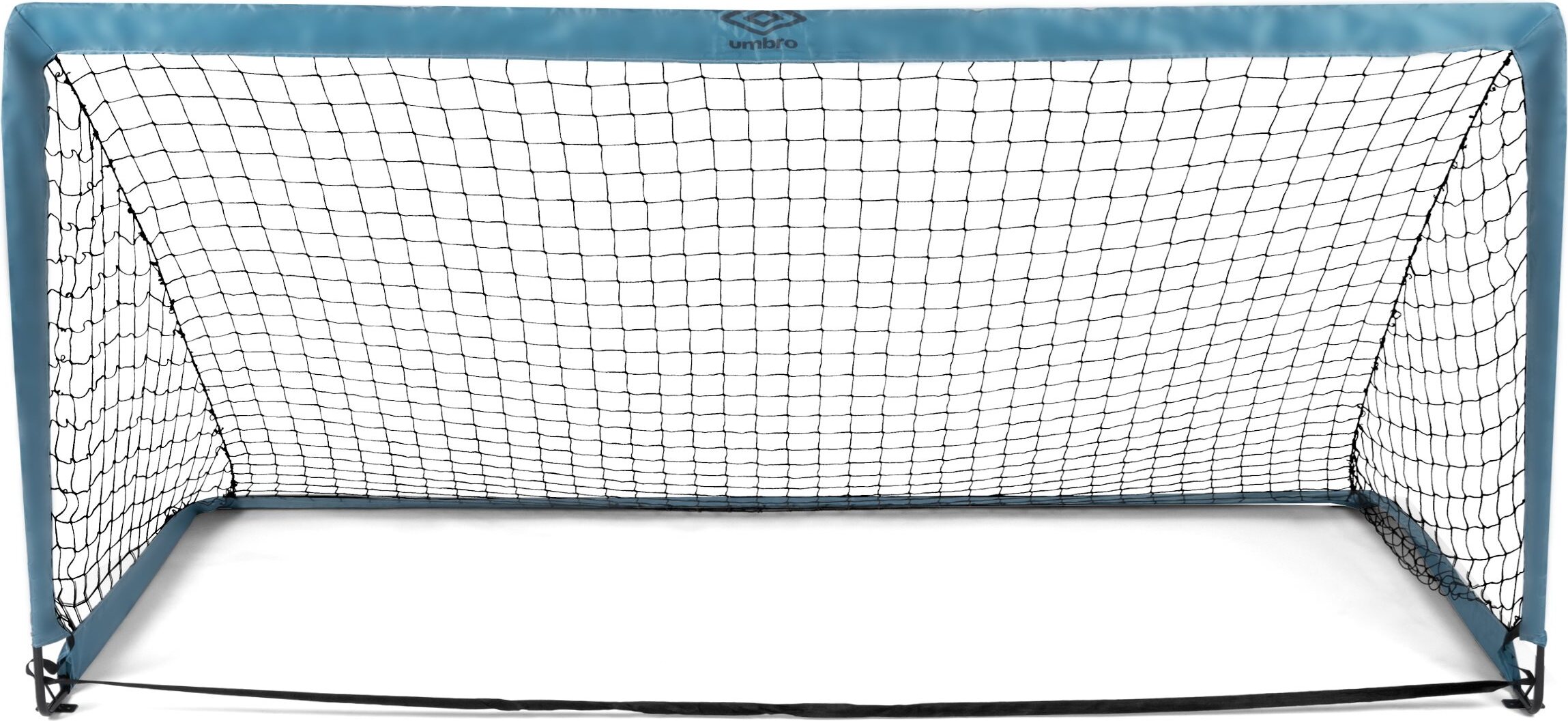 Umbro Fußballtor 200 x 100 x 100 cm - Tragbar 1.5KG - Leicht zu Bewegen - Trainingszubehör für Kinder und Erwachsene - Metall - Blau