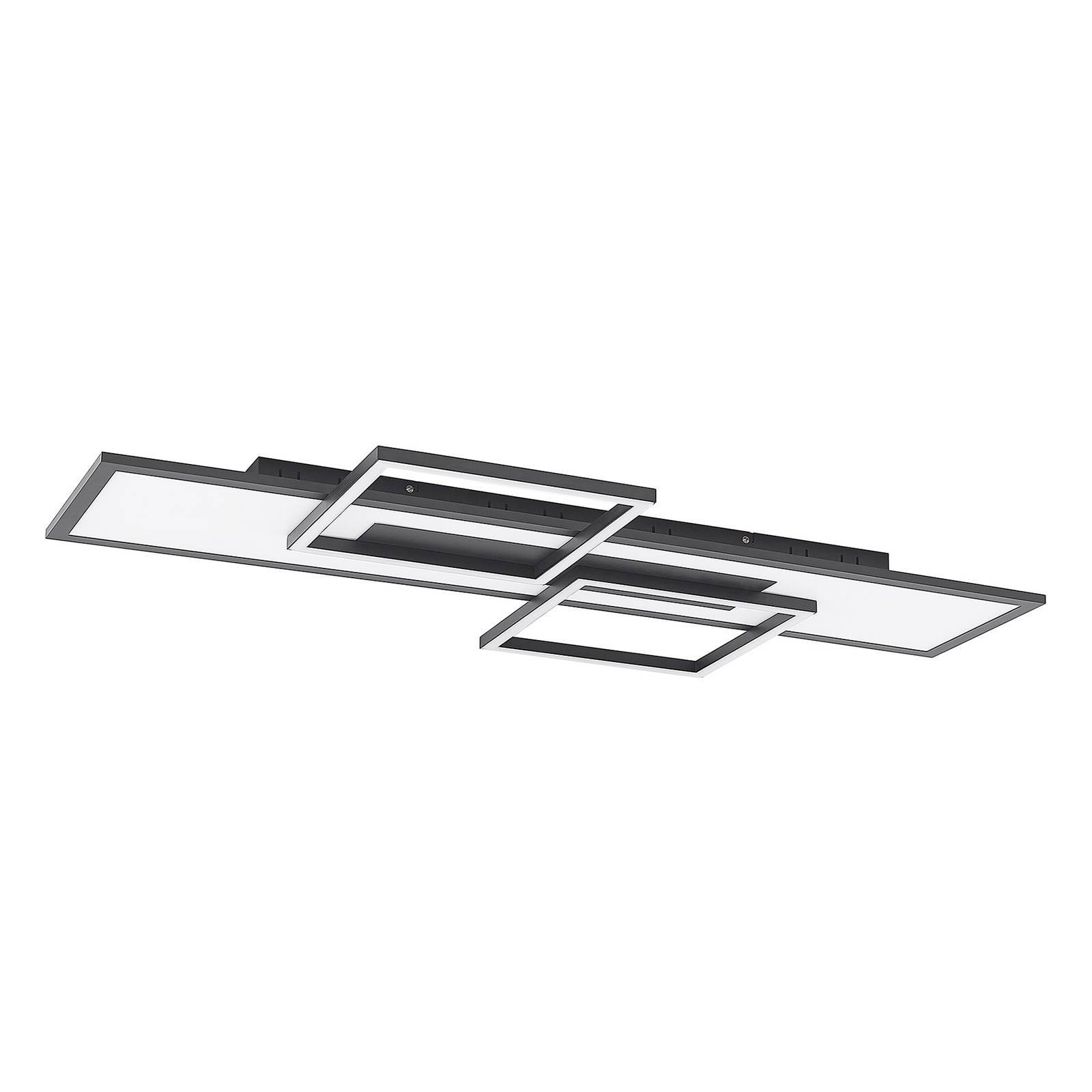 Lucande LED-Deckenlampe Narumi, CCT, 110cm, schwarz, Alu 9956151