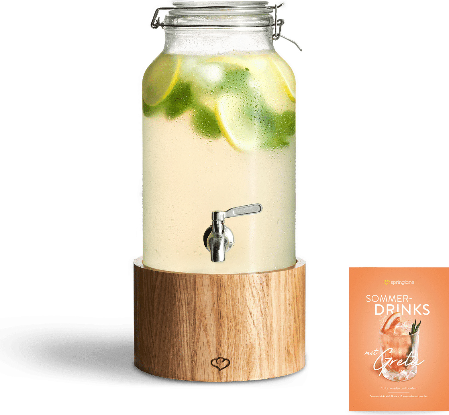 2 Gallonen Glas-Getränkespender Mit Edelstahlhahn – Inkl. Ständer & Deckel – Perfekt Für Partys, Grillen, Picknicks!