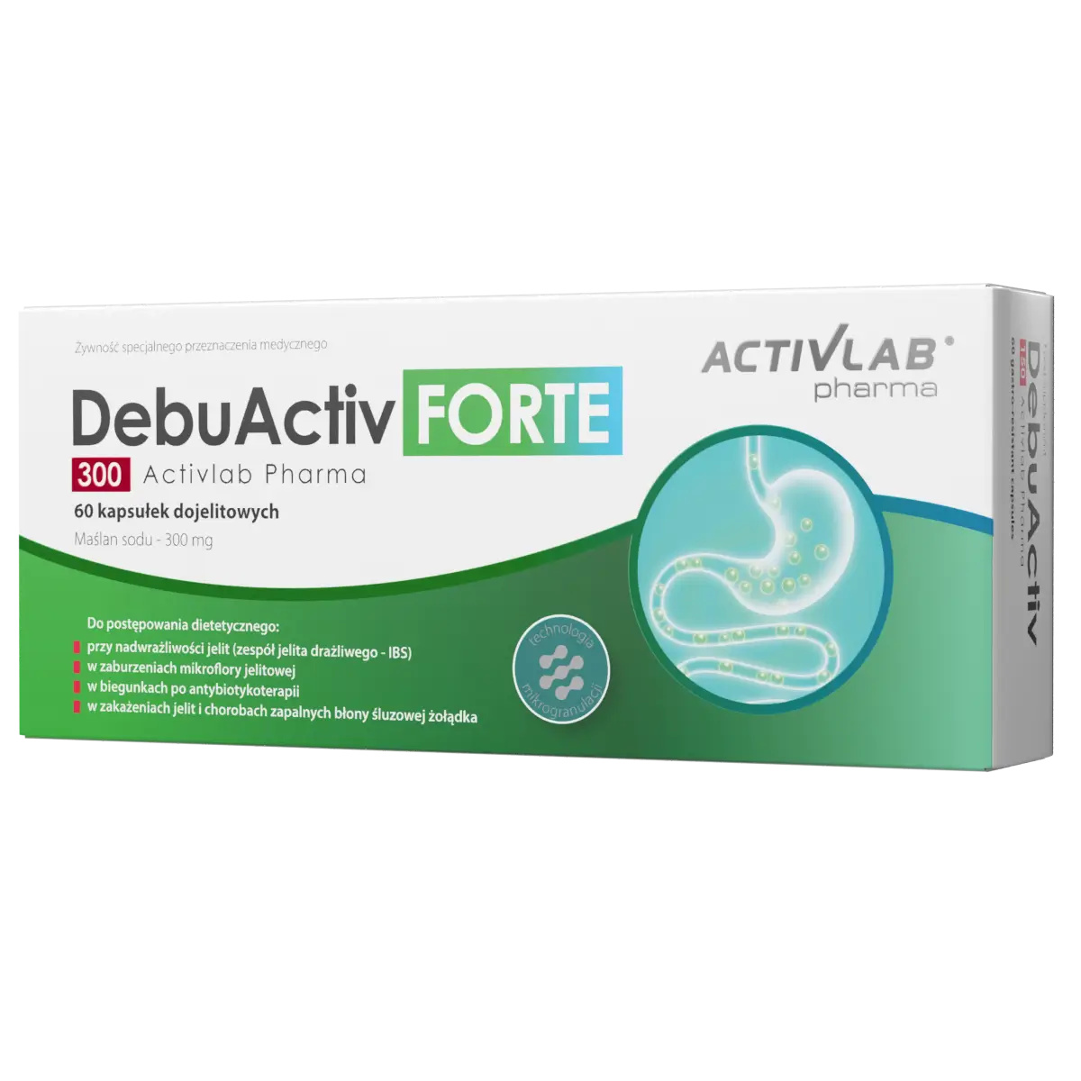 Activlab Pharma DebuActiv FORTE 300 – Natrium Butyrat | 60 Kapseln FR/474