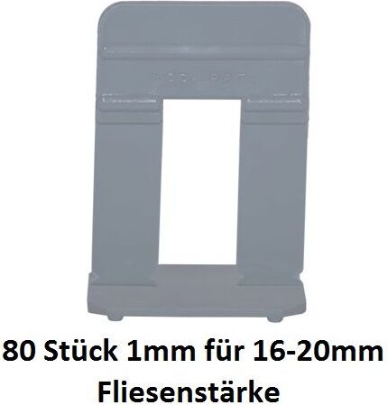 Zuglaschen 1 mm für 16-30 mm Fliesenstärke 80 Stück Peygran