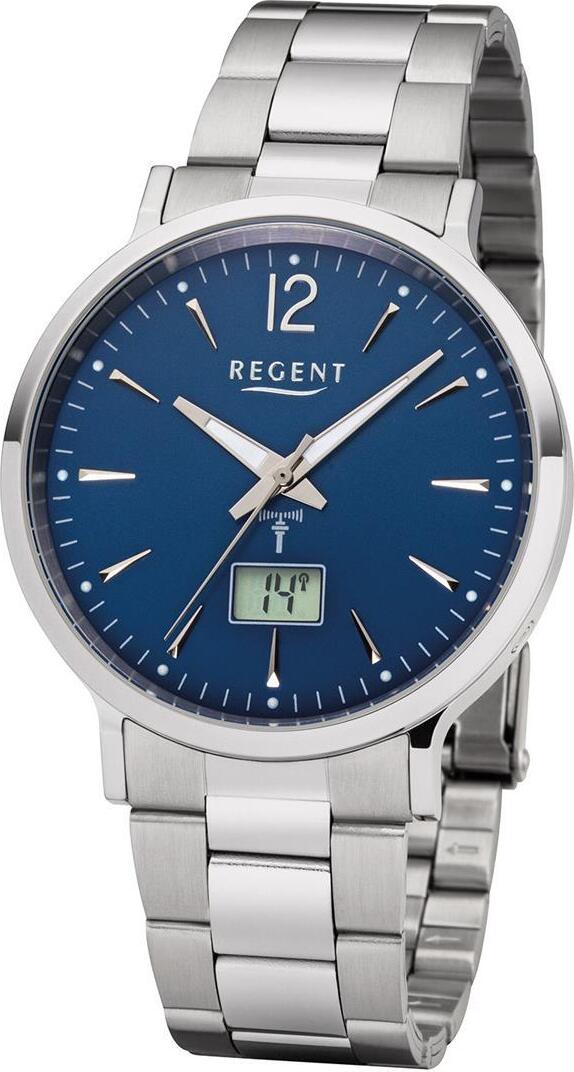Regent Herren Armbanduhr Funk Edelstahl FR-247