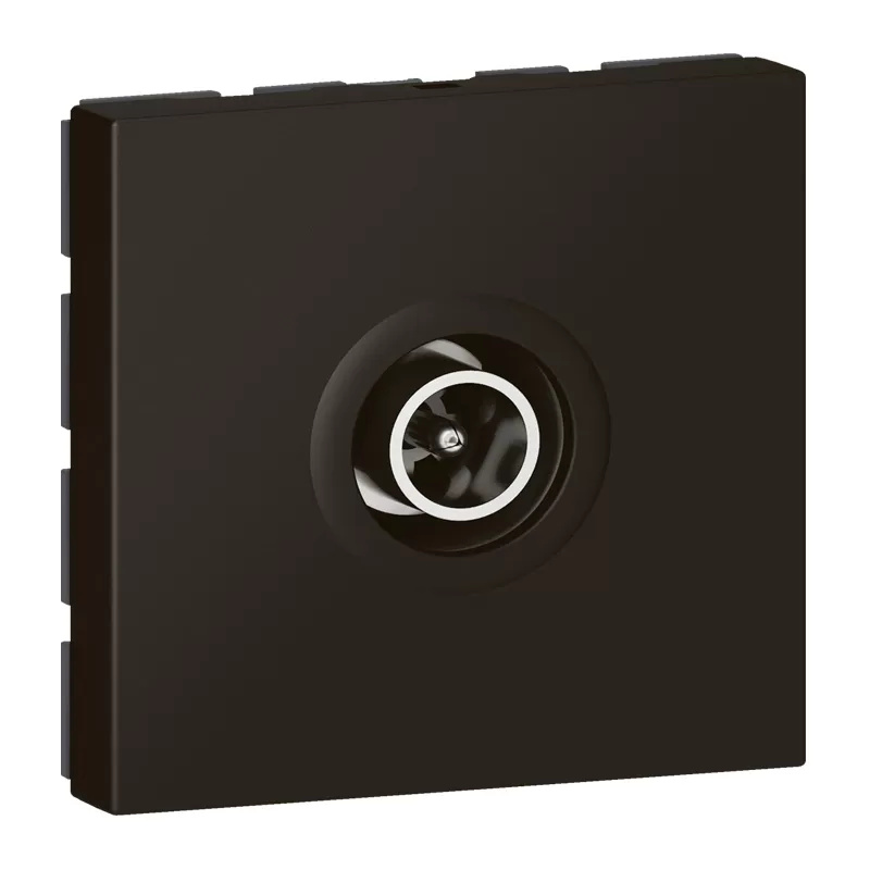 Legrand Mosaic TV/R/SAT Einzeldose 2-modulig für Kabelsignal Farbe: Schwarz 079182L