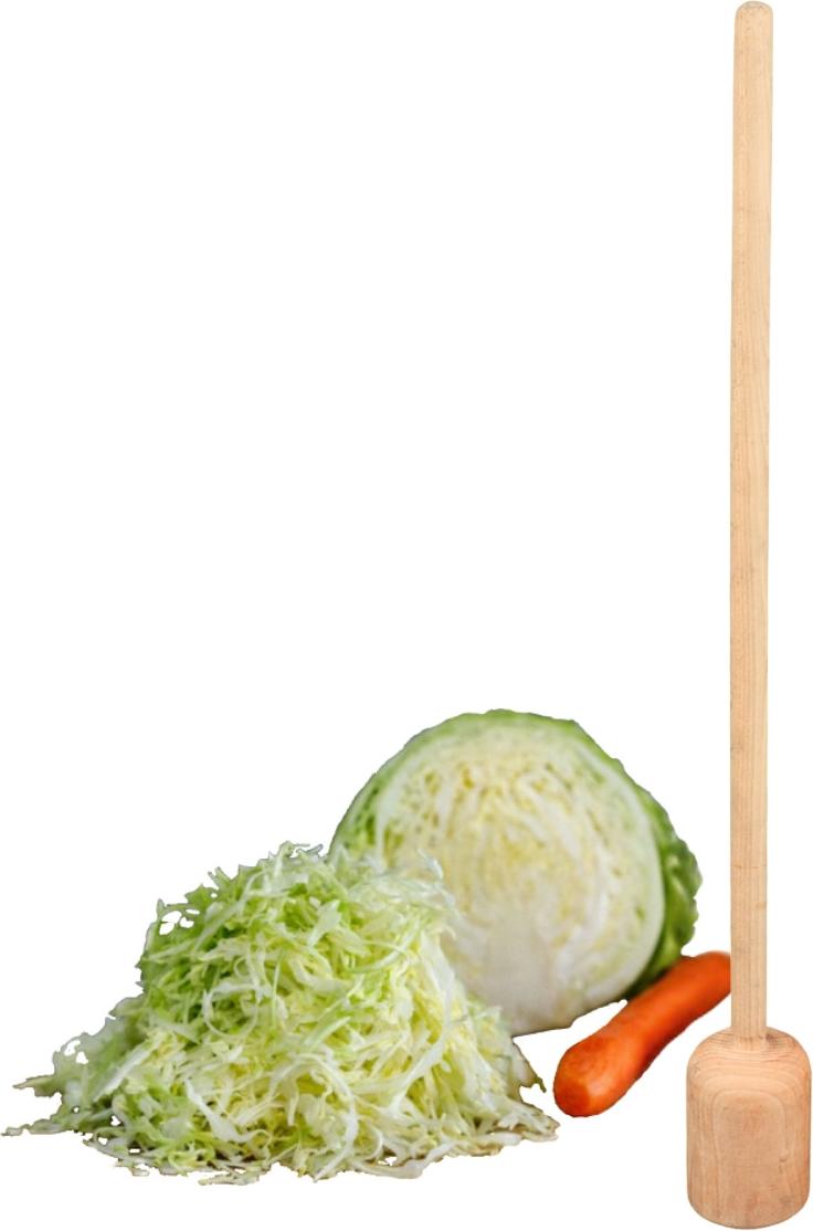 Markenlose Großer Holzstößel für Kohl 10x98 cm