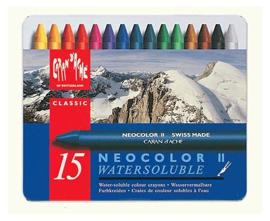 Caran D’Ache Neocolor II 661 Violette De Cobalt – Lot 10 Pastels Cire Aquarellables, Pour Papier, Verre, Bois, Cuir, Pierre