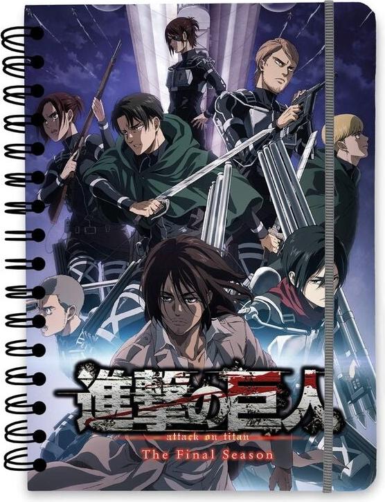 Northix Attack on Titan A5-Notizbuch mit leeren Seiten zum Skizzieren