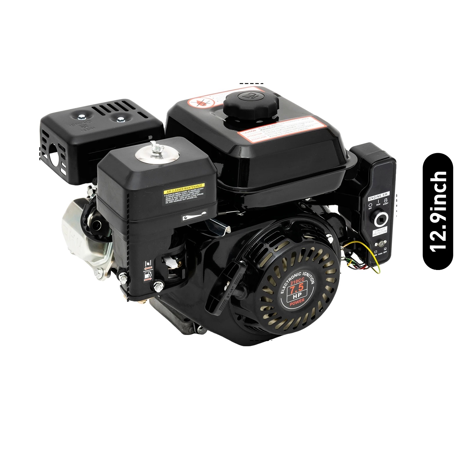 Plynový motor pre motokáry, 7,5 k, 3600 ot/min, čierny