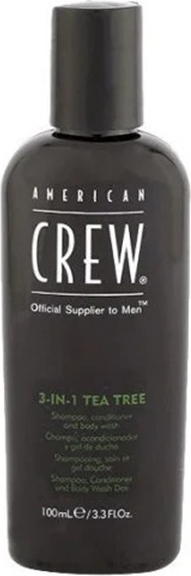 American Crew 3v1 Tea Tree šampón, kondicionér a telové umývanie 100ml