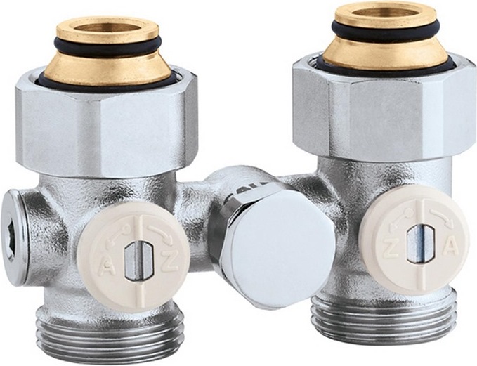 Caleffi Einrohr Hahnblock 3/4" IG 301250