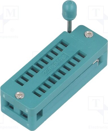 TNE Sockel: DIP; ZIF; PIN: 20; 7,62mm; auseinandernehmbar; -40÷105°C DS1044-200G Test-Sockel 8192