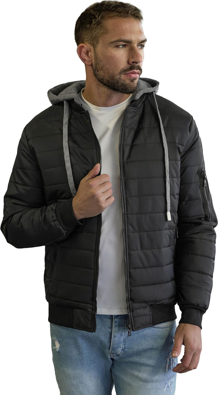 Herren Jacke Schwarz OZONEE JS/8M985/392Z XXL