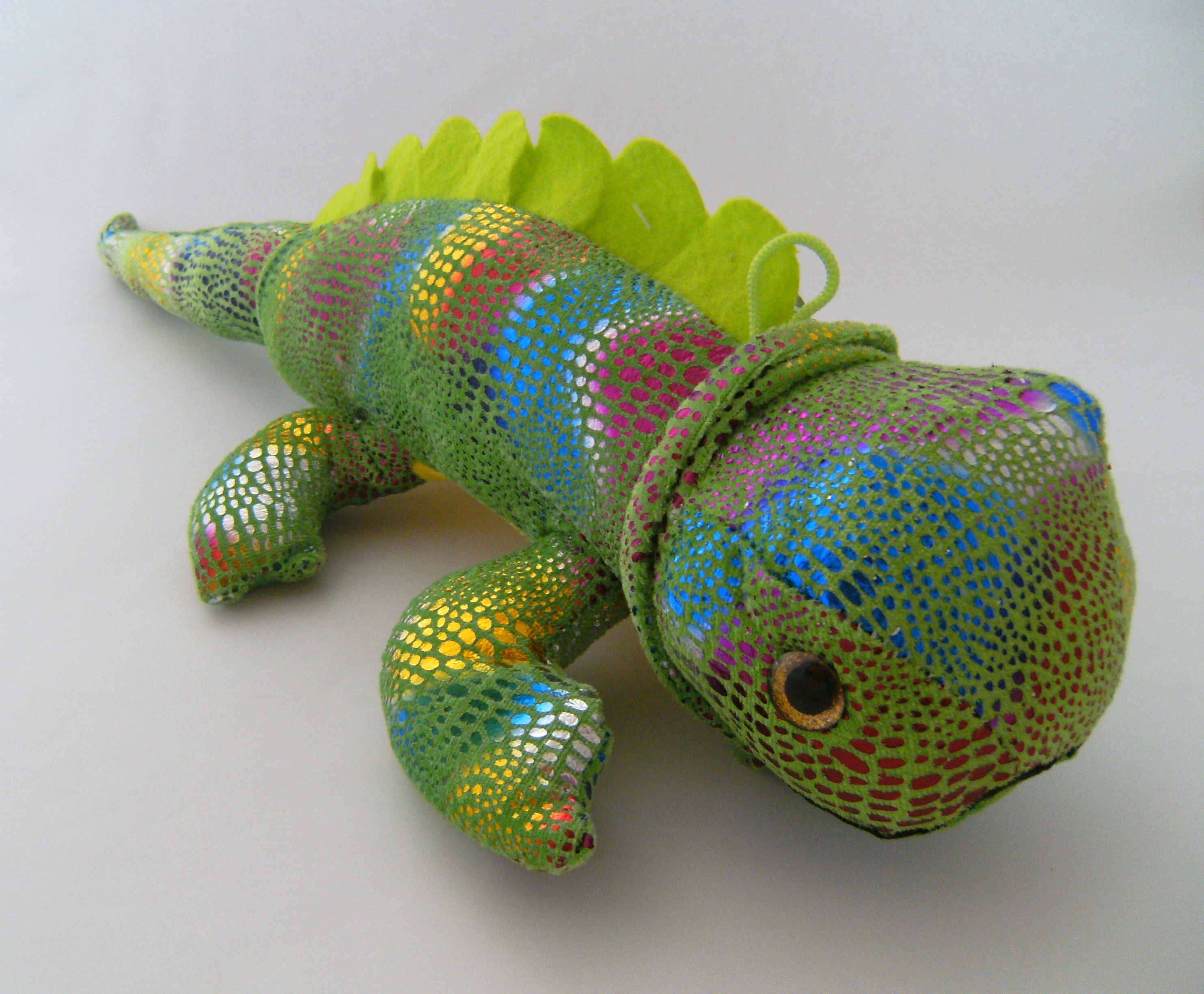 Rasehorn Plüschtier Echse 57 cm, grün, Kuscheltiere Stofftiere Eidechsen Echsen Waran Gecko 93143