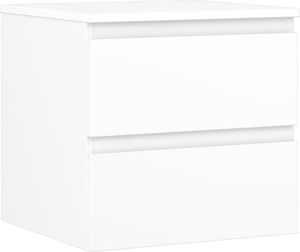 Mexen Orio Badezimmerschrank 50 cm mit Arbeitsplatte, 2 Schubladen, weiß matt - 91A10-05047-2-BFFC01