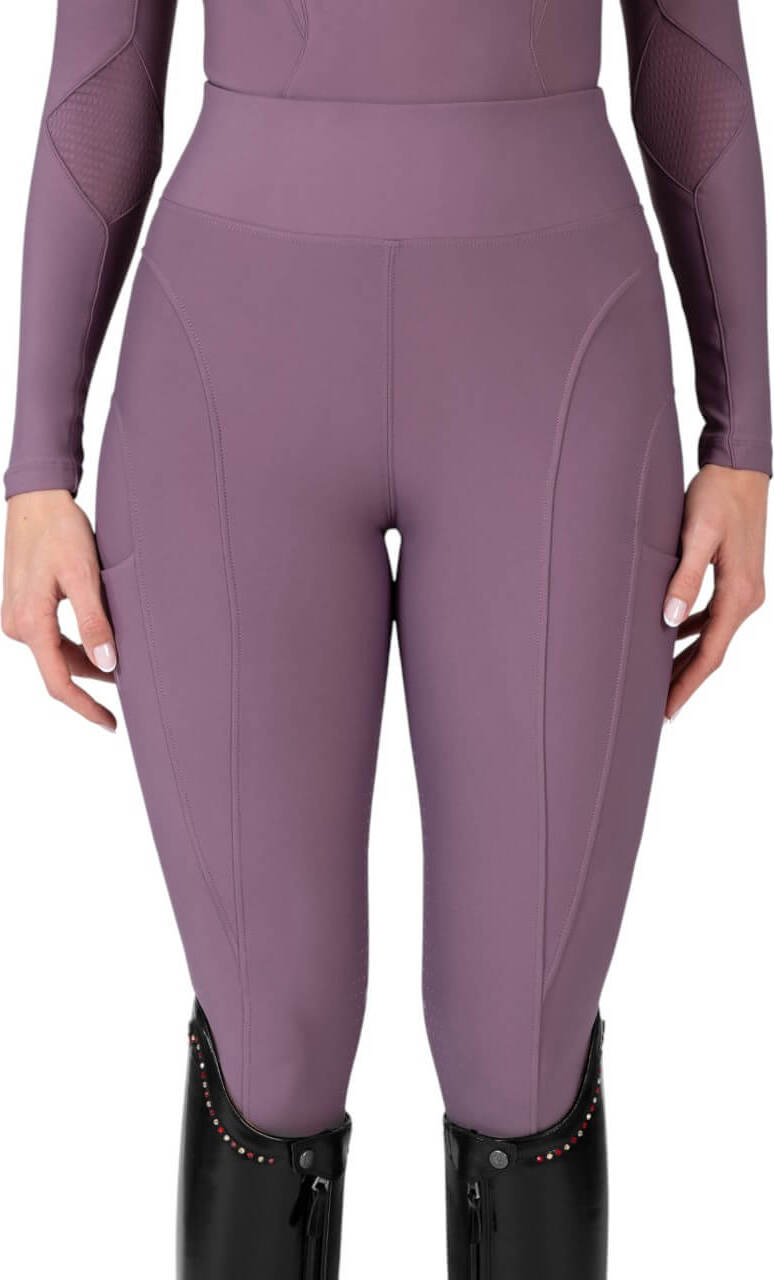 Maximilian Equestrian Reitleggings Damen Full-Grip Outline Damenreitleggings Plum XS