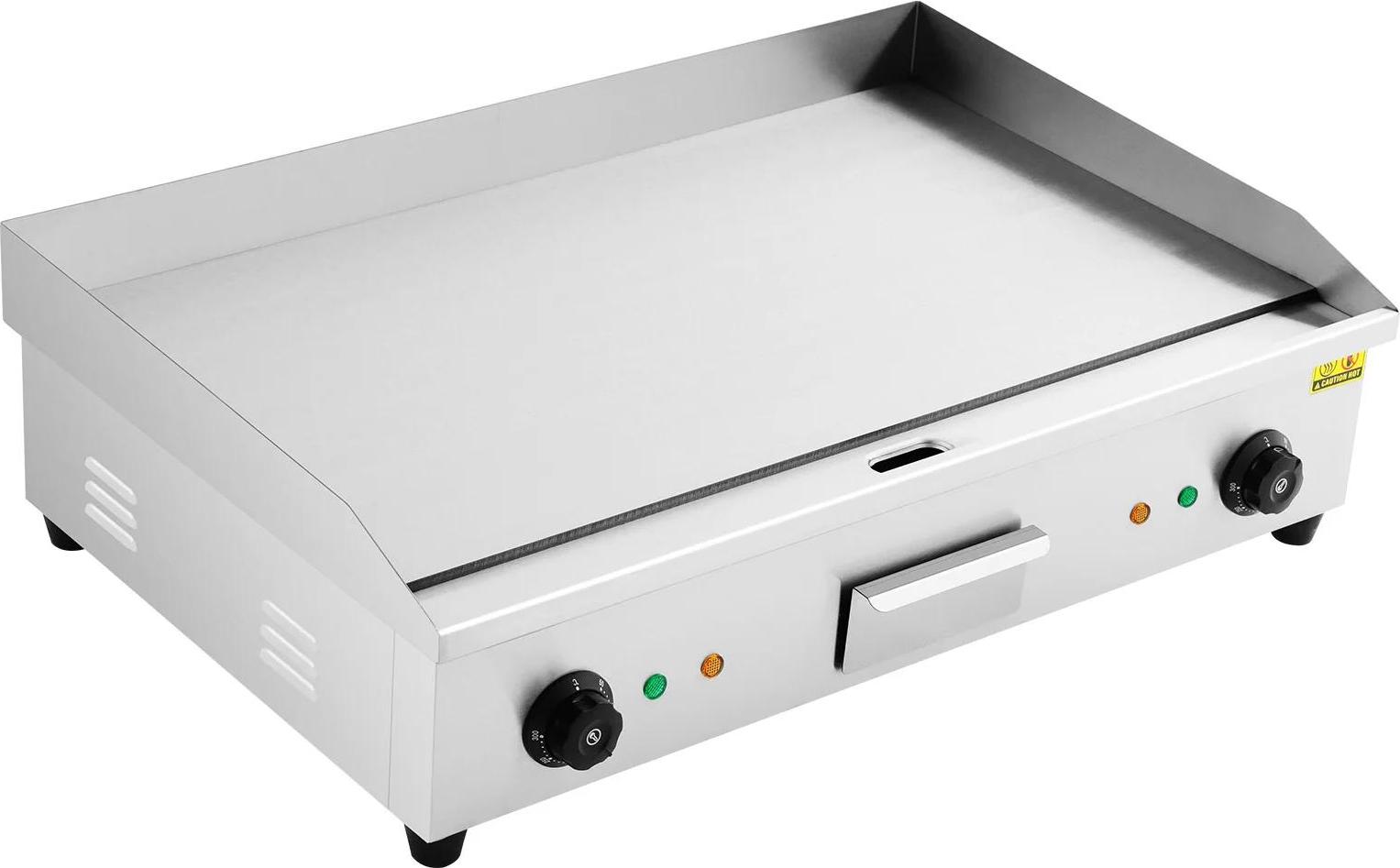 Elektrický komerčný gril - Stolný spotrebič - 4,4 kW - 220V/50Hz - Regulácia teploty - Ventilačné otvory - Protišmykové nožičky - Svetlosivá farba