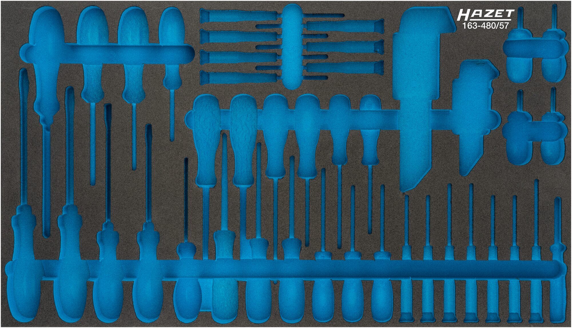 Hazet 2-Komponenten Weichschaum-Einlage für Art.Nr. 163-480/57, 4/3+ (691 x 392 mm) 163-480L