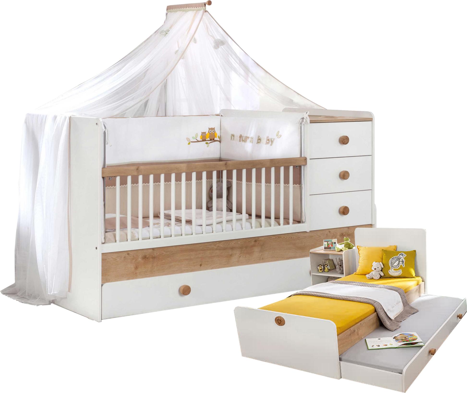 Cilek NATURA BABY mitwachsendes Babybett, 80x130-180 cm 20.31.1015.01