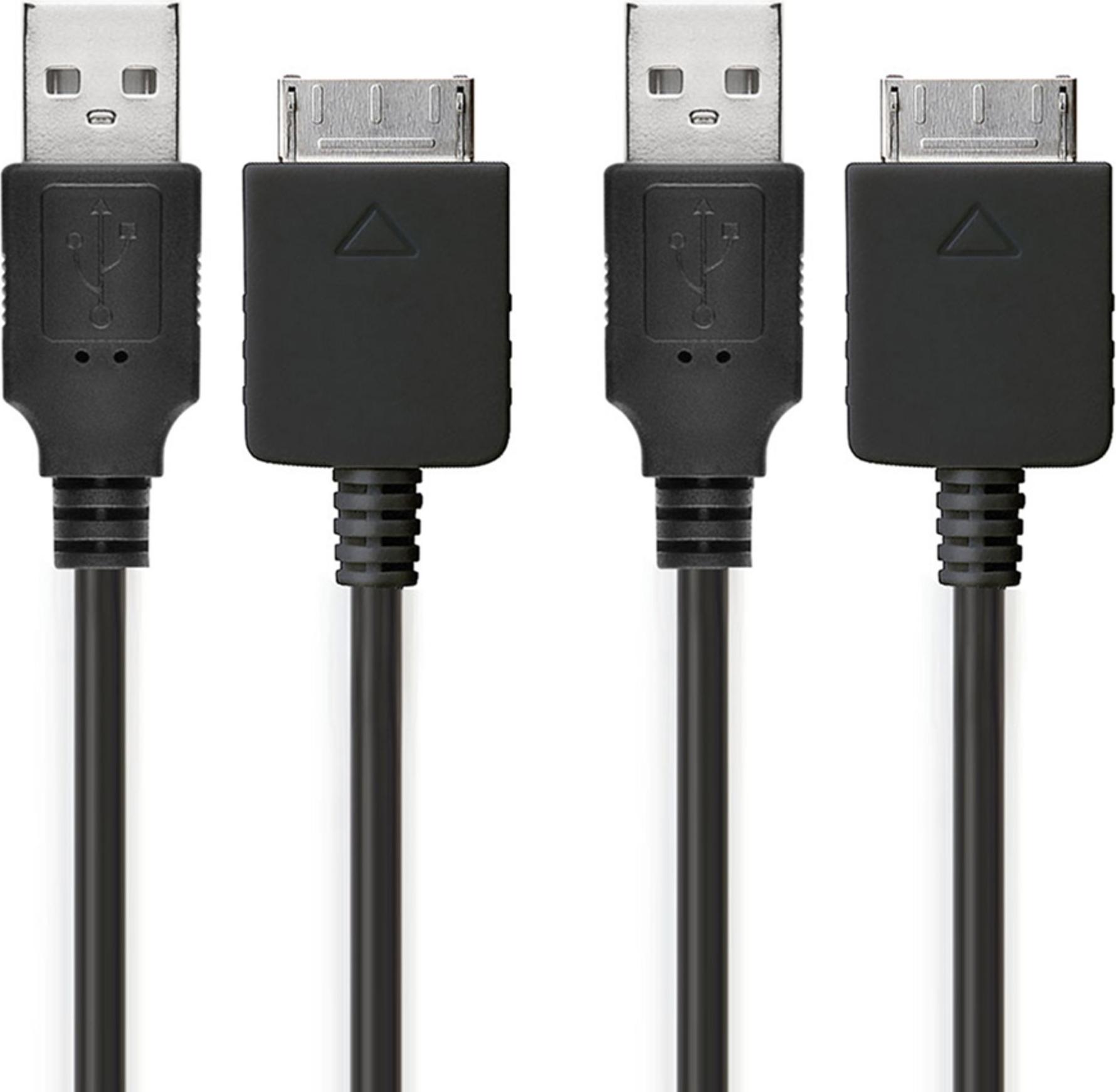 2x subtel USB Kabel 1m kompatibel mit Sony Walkman NW-A55L NWZ-ZX2 NWZ-A15 A10 NWZ-A816 A818 NWZ-E858 NWZ-ZX1 ZX100 Ladekabel Walkman Connector auf USB A 2.0 Datenkabel schwarz 921292