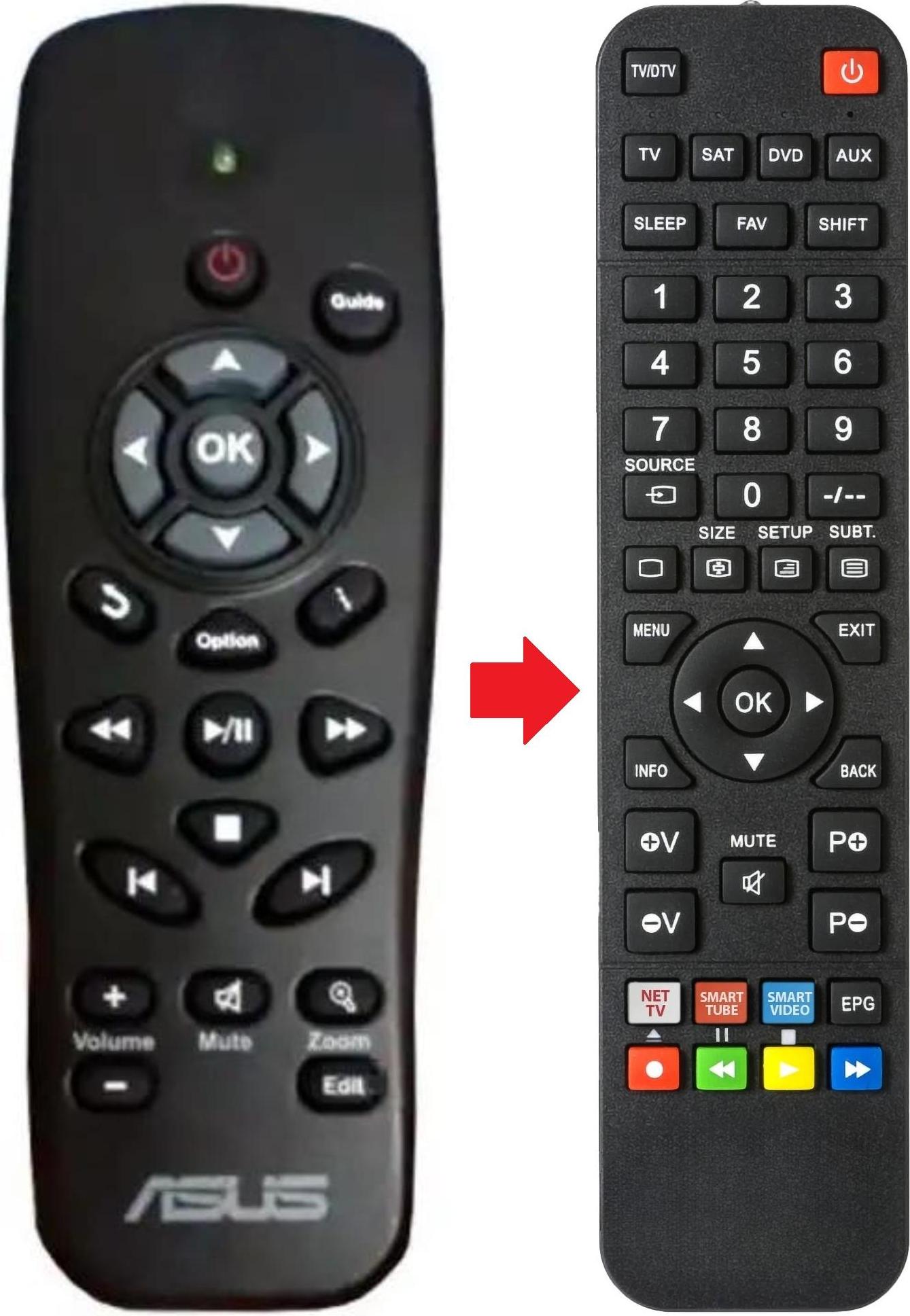 ARKAIA Fernbedienung geeignet für ASUS OPLAYMINI