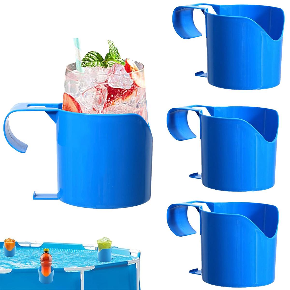 Dopwii Pool getränkehalter, 4 Stück Pool Getränkehalter, Poolrand Getränkehalter, Pool Becherhalter, Für Abstellen Von Getränken Und Gegenständen KAUF-WOHN-GA634-020