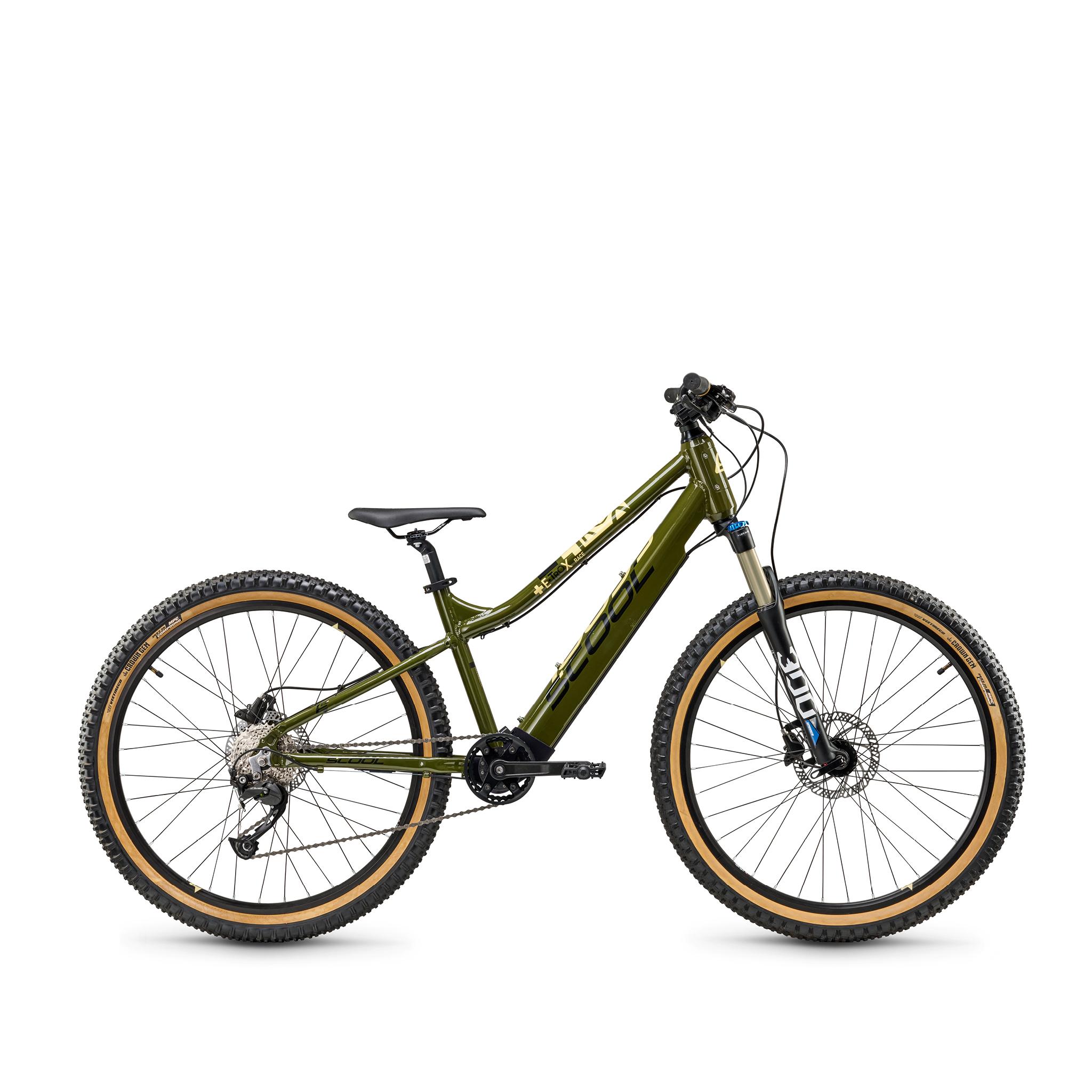 REMO / SPOXE　スポークス　24cmと34cm S'COOL e-troX race 26 cali 9 biegów Alivio oliwkowy/beżowy