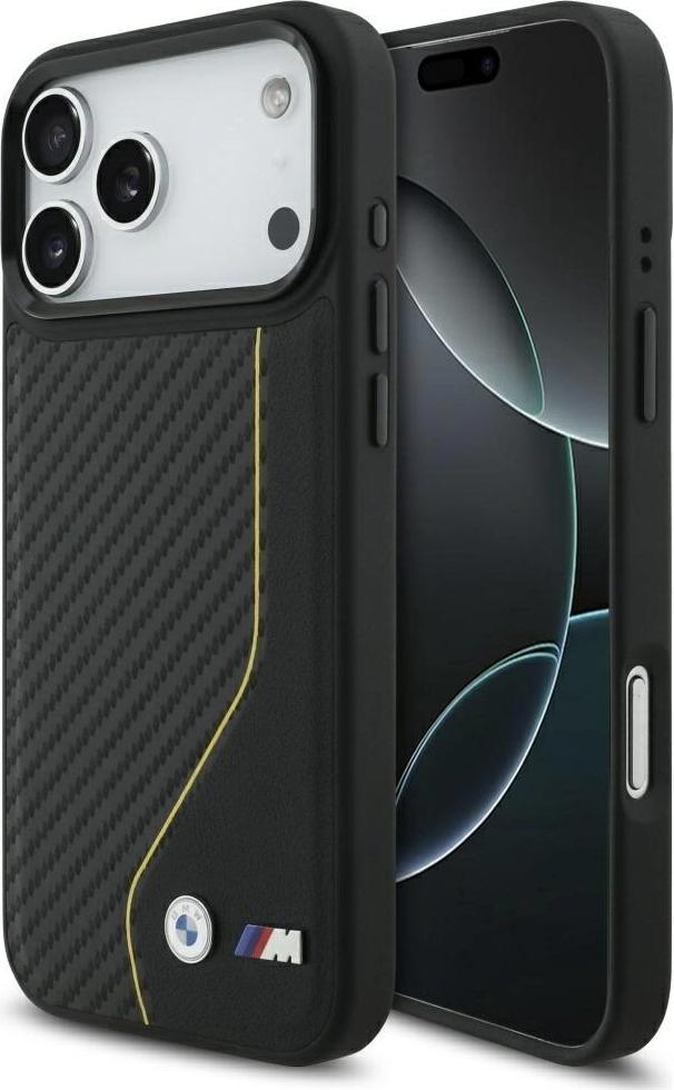 Hülle BMW M Carbon Line & Logo MagSafe für iPhone 17 Pro Max gelb