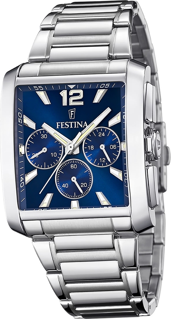 Pánske náramkové hodinky Festina z nehrdzavejúcej ocele strieborné Timeless Chronograph D2UF20635/2