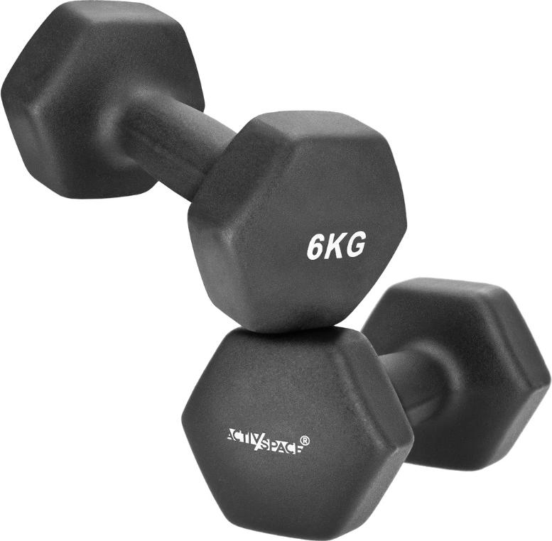 Activ Space Hanteln 2x6kg für Übungen - Neoprengewichte