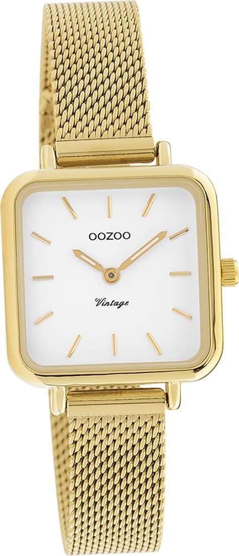 Oozoo Dámske náramkové hodinky Vintage Series analógové kovové očko zlaté D2UOC20263
